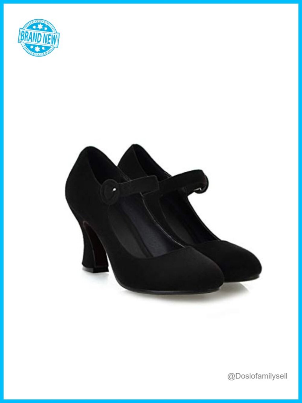 Mary Jane Pumps Chunky Heel Cushioned Buckle Dress Shoes